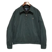 【ビンテージ】【ラルフローレン】【POLO RALPH LAUREN】【深緑ｘ裏地紺格子柄】ジップアップ【ブルゾン】スウィングトップ【サイズＸＬ】 