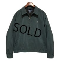 【ビンテージ】【ラルフローレン】【POLO RALPH LAUREN】【深緑ｘ裏地紺格子柄】ジップアップ【ブルゾン】スウィングトップ【サイズＸＬ】 