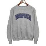 90's【USA製】ビンテージ【GEAR for sports】ギアフォースポーツ【グレー】【MEDFIELD】メドフィールド【プリント】カレッジ【スウェット】【サイズL】 
