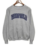 90's【USA製】ビンテージ【GEAR for sports】ギアフォースポーツ【グレー】【MEDFIELD】メドフィールド【プリント】カレッジ【スウェット】【サイズL】 