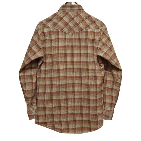 画像3: 【USA製】 ビンテージ 【Lee】リー【オレンジ系】チェック柄【スナップボタン】【ウエスタンシャツ】コットンシャツ【サイズM】  