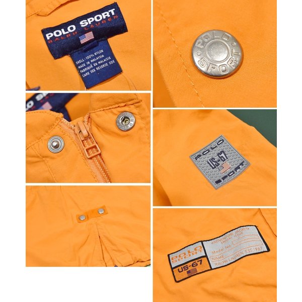 画像2: 【ビンテージ】【POLO SPORT】【ポロスポーツ】【ラルフローレン】【オレンジ】【マウンテンパーカー】スナップボタン【ナイロンパーカー】【サイズM】 
