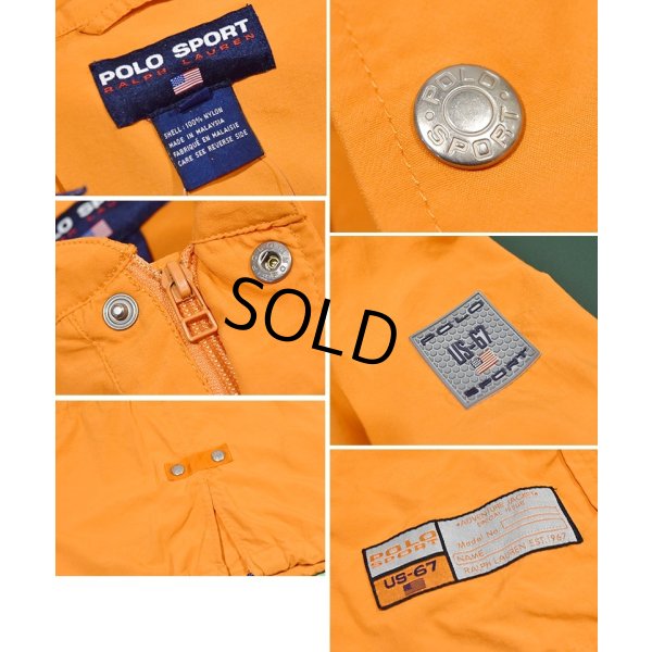 画像2: 【ビンテージ】【POLO SPORT】【ポロスポーツ】【ラルフローレン】【オレンジ】【マウンテンパーカー】スナップボタン【ナイロンパーカー】【サイズM】 
