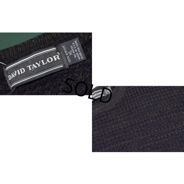 画像2: 程度良好!! 90's【USA製】【DAVID TAYLOR】デビットテイラー【黒】【アクリルセーター】 アクリルニット【サイズXL】 