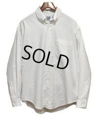 90's【ビンテージ】【オールドギャップ】【GAP】【白】【コットンボタンダウンシャツ】BDシャツ【サイズＬ】 
