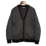 【メキシコ製】【ビンテージ】【JANTZEN】ジャンセン【グレー系】ハウンドトゥース【アクリル】【カーディガン】【サイズM】 