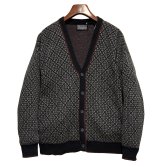 【メキシコ製】【ビンテージ】【JANTZEN】ジャンセン【グレー系】ハウンドトゥース【アクリル】【カーディガン】【サイズM】 