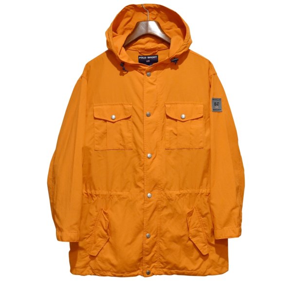 画像1: 【ビンテージ】【POLO SPORT】【ポロスポーツ】【ラルフローレン】【オレンジ】【マウンテンパーカー】スナップボタン【ナイロンパーカー】【サイズM】 