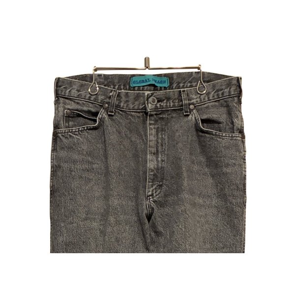 画像4: 90’s【USA製】【ビンテージ】【Lee】【リー】GLOBAL IMAGE【先染めブラック】【デニムパンツ】黒【34×36】 