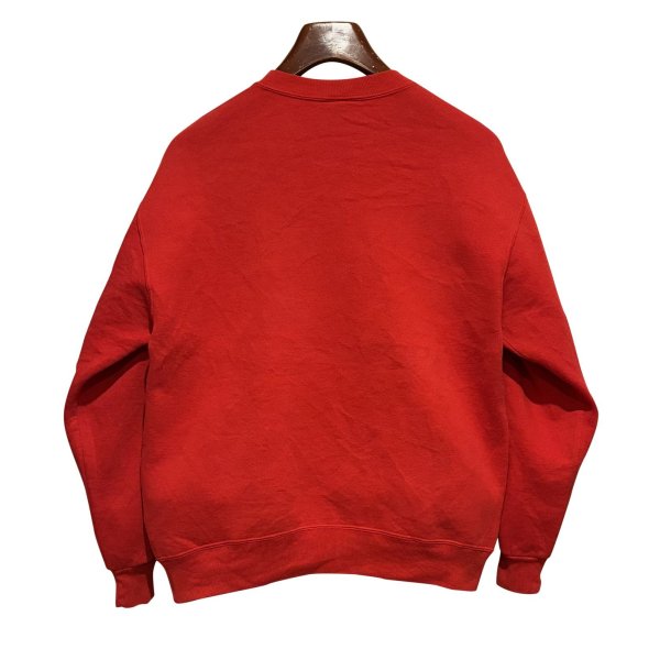 画像3: 90'ｓ【USA製】【RUSSELL】ラッセル 【ビンテージ】赤【無地】【クルーネック】前V スウェット【サイズL】 