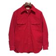 画像1: 〜90’ｓ USA製【ビンテージ】【L.L.Bean】【エルエルビーン】赤【無地】【シャモアクロスシャツ】【US16】<br> (1)