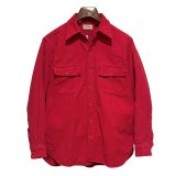 〜90’ｓ USA製【ビンテージ】【L.L.Bean】【エルエルビーン】赤【無地】【シャモアクロスシャツ】【US16】 