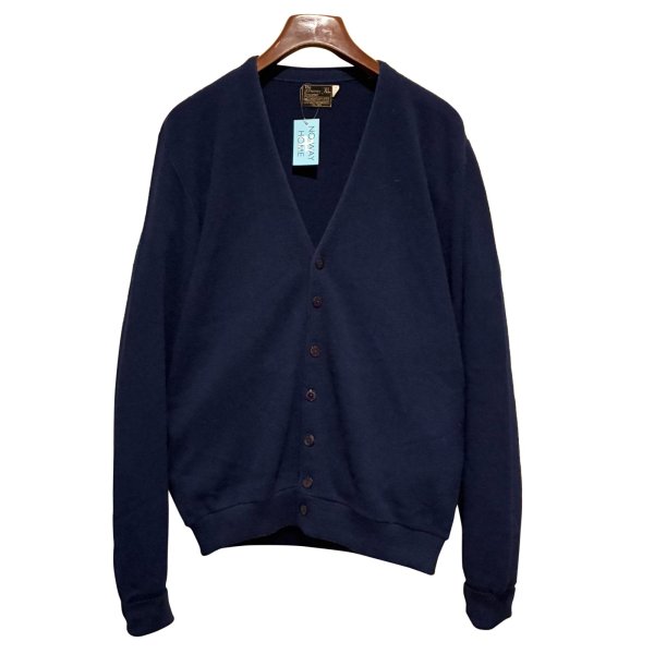 画像1: 80's【ビンテージ】【JCPenney】【JCペニー】【紺】【アクリルカーディガン】【サイズXL-TALL】 