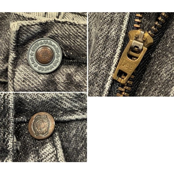 画像3: 90’s【USA製】【ビンテージ】【Lee】【リー】GLOBAL IMAGE【先染めブラック】【デニムパンツ】黒【34×36】 