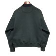 画像3: 90'ｓ【USA製】【RUSSELL】ラッセル 【ビンテージ】モスグリーンｘ襟紺【無地】【ハーフジップ】襟付き スウェット【サイズM】<br> (3)