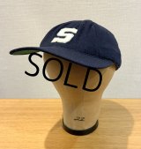 USA製【ビンテージ】【Legacy】レガシー【S】PENN STATE【紺ｘツバ裏緑】ウールキャップ【ベースボールキャップ】【サイズ7 3/4】 