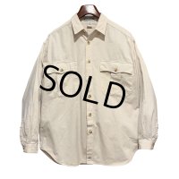 【ビンテージ】【UNION BAY】【ユニオンベイ】【ナチュラル】【コットンシャツ】【サイズM】 