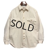 【ビンテージ】【UNION BAY】【ユニオンベイ】【ナチュラル】【コットンシャツ】【サイズM】 