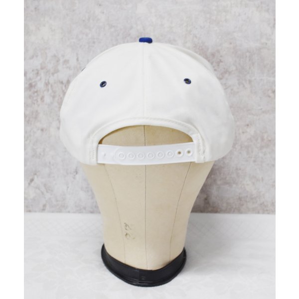 画像5: 【USA製】K-Products【ビンテージ】【アメリカ国旗】刺繍【白×青】BBキャップ【ベースボールキャップ】サイズフリー 