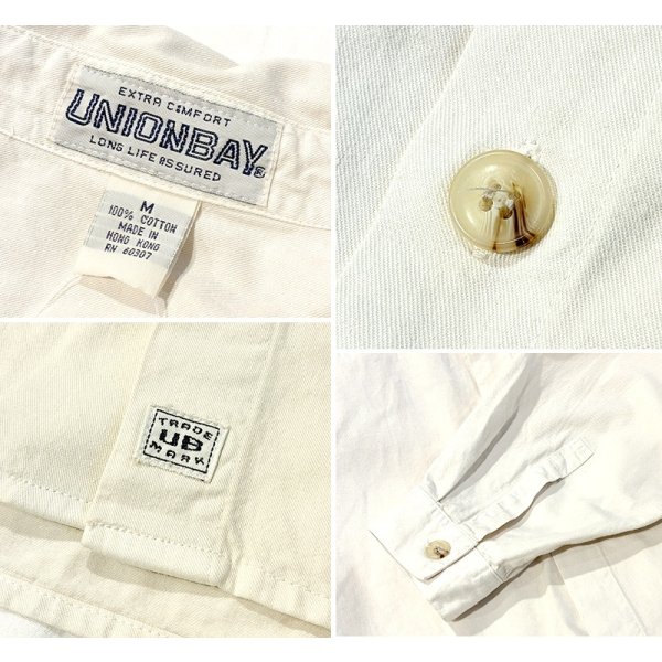 画像2: 【ビンテージ】【UNION BAY】【ユニオンベイ】【ナチュラル】【コットンシャツ】【サイズM】 