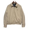 画像1: 【ビンテージ】【ラルフローレン】【POLO RALPH LAUREN】【ベージュｘ裏地紺格子柄】ジップアップ【ブルゾン】スウィングトップ【サイズＬ】<br> (1)