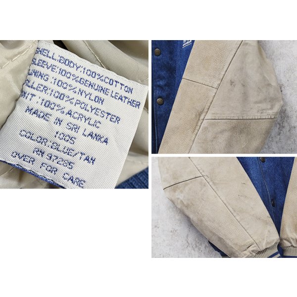 画像3: 【ビンテージ】【HUMAN GENOME SCIENCE】ヒューマン・ゲノム・サイエンシズ デニムｘスウェード 袖切替【スタジャン】【サイズM】 