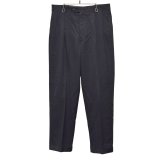 ビンテージ【pierre cardin】ピエールカルダン【チャコール】２タック【ウールスラックス】【ウールパンツ】【W32】 