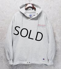 90’ｓ〜【ビンテージ】【ラッセル】PRO COTTON【OHIO STATE FOOTBALL】スナップボタン付き【グレー】パーカー【サイズＸＬ】 
