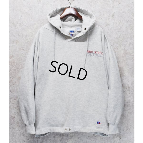 画像1: 90’ｓ〜【ビンテージ】【ラッセル】PRO COTTON【OHIO STATE FOOTBALL】スナップボタン付き【グレー】パーカー【サイズＸＬ】 