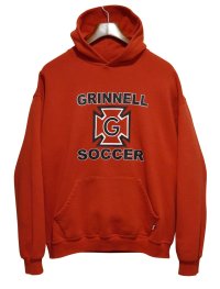 90'ｓ【メキシコ製】【RUSSELL】ラッセル 【ビンテージ】赤【GRINNEL SOCCER】サッカーチーム【パーカー】【サイズL】 