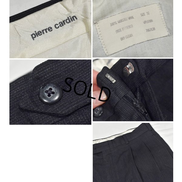 画像2: ビンテージ【pierre cardin】ピエールカルダン【チャコール】２タック【ウールスラックス】【ウールパンツ】【W32】 