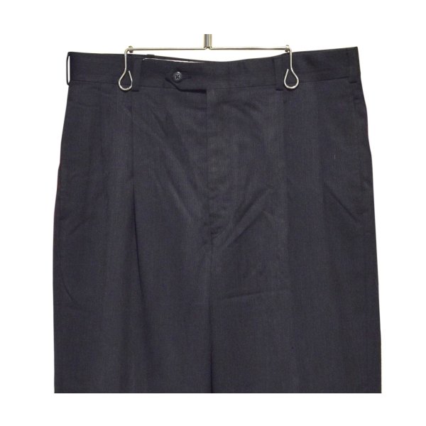 画像4: ビンテージ【pierre cardin】ピエールカルダン【チャコール】２タック【ウールスラックス】【ウールパンツ】【W32】 
