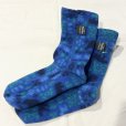 画像1: デッドストック 90's【USA製】 Wyoming Wear 【ワイオミングウェア】 青 雪柄 フリースソックス<br> (1)