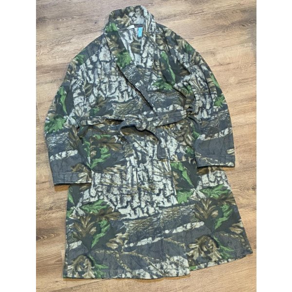 画像1: ビンテージ リアルツリーカモフリースガウン【ローブ】サイズXL  