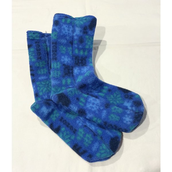 画像3: デッドストック 90's【USA製】 Wyoming Wear 【ワイオミングウェア】 青 雪柄 フリースソックス 