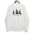 画像1: ほぼ未使用【USA製】【cottton deluxe】コットン・デラックス【白】LAKE TAHOE【凹凸プリント】【モックネックロンT】【サイズXL】<br> (1)