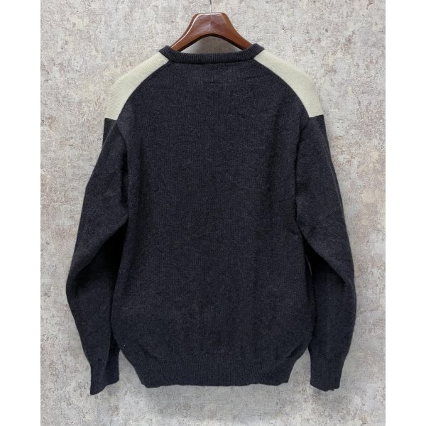 画像3: イタリー製【EREDI PISANO】【グレーｘチャコールｘ黒】【アーガイル】【Ｖネックセーター】カシミアセーター【サイズL】 