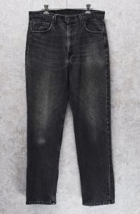 90's【USA製】【ビンテージ】【LEVI'S】【リーバイス５５４】554【黒】【デニムパンツ】ブラックデニム【34×32】 