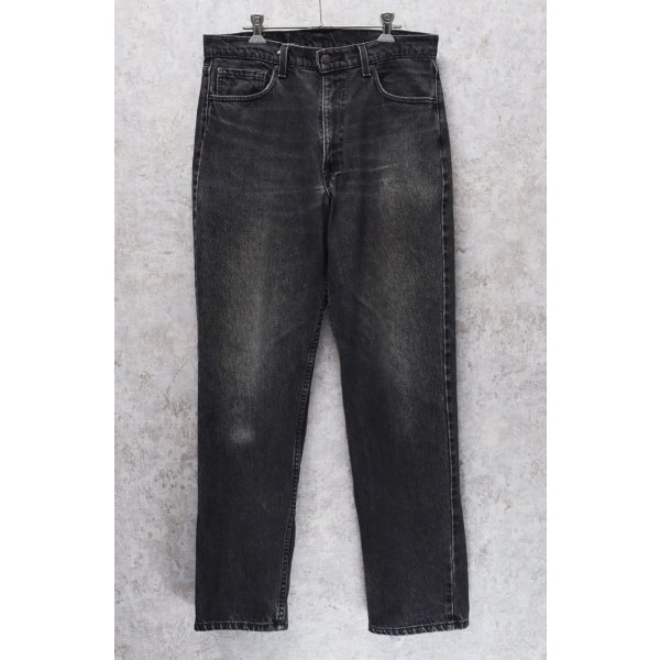 画像1: 90's【USA製】【ビンテージ】【LEVI'S】【リーバイス５５４】554【黒】【デニムパンツ】ブラックデニム【34×32】 
