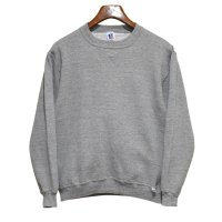 90'ｓ【USA製】【RUSSELL】ラッセル 【ビンテージ】グレー【無地】【クルーネック】前V スウェット【サイズM】 