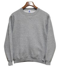 90'ｓ【USA製】【RUSSELL】ラッセル 【ビンテージ】グレー【無地】【クルーネック】前V スウェット【サイズM】 