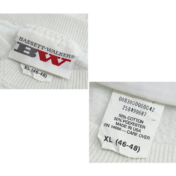 画像2: 80’s【USA製】BW【BASSETT-WALKER】バセットウォーカー ビンテージ RSVP【風船】【白】スウェット サイズXL 