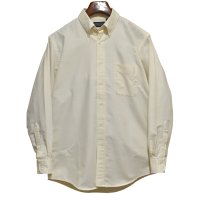 程度良好!! 90's【USA製】ビンテージ【ランズエンド】【LANDS' END】【生成り】【ボタンダウンシャツ】BDシャツ【サイズ15 1/2 33】 