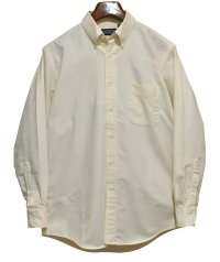 程度良好!! 90's【USA製】ビンテージ【ランズエンド】【LANDS' END】【生成り】【ボタンダウンシャツ】BDシャツ【サイズ15 1/2 33】 