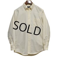 程度良好!! 90's【USA製】ビンテージ【ランズエンド】【LANDS' END】【生成り】【ボタンダウンシャツ】BDシャツ【サイズ15 1/2 33】 
