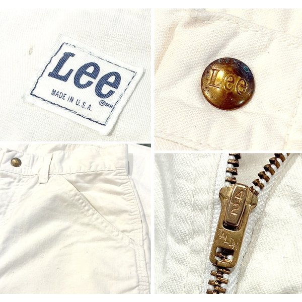 画像3: 70's【ビンテージ】【Lee】【リー】ホワイト 白【ペインターパンツ】【W29程度】 