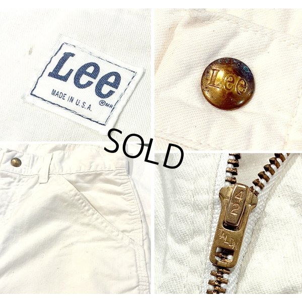 画像3: 70's【ビンテージ】【Lee】【リー】ホワイト 白【ペインターパンツ】【W29程度】 