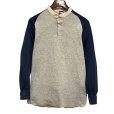 画像1: デッドストック ~90's USA製【duokfold】デュオフォールド【紺ｘグレー】【ヘンリーネックロンT】【サイズＳ】<br> (1)