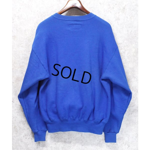 画像3: 90'ｓ【USA製】【RUSSELL】ラッセル 【ビンテージ】青【無地】【クルーネック】前V スウェット【サイズS】 