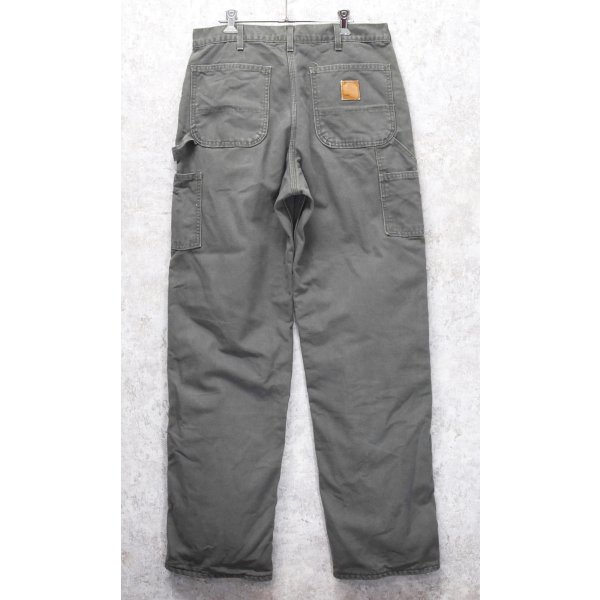 画像5: 90's~【USA製】【ビンテージ】【カーハート】【carhartt】チャコール【コットン】裏地付き【ペインターパンツ】【33ｘ34】 